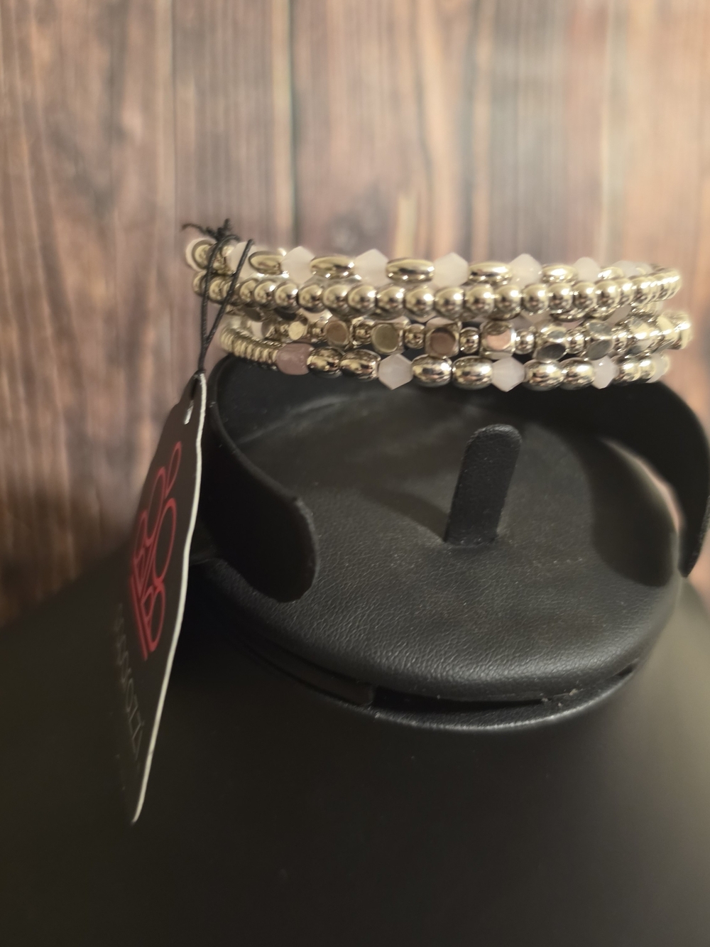 paparazzi Gold and White Layered Beaded Bracelet Set